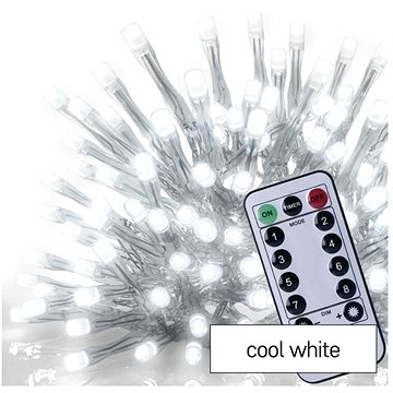 EMOS LED karácsonyi jégcsapok, 5 m, beltéri/kültéri, hideg fehér, távirányító, programok, időzítő