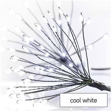 EMOS LED fényfüzér – fürtök, nano, 5,2 m, beltéri, hideg fehér, időzítő
