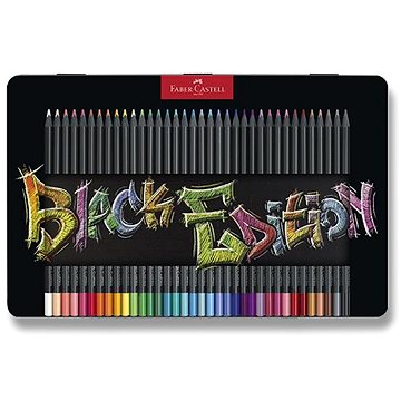 FABER-CASTELL Black Edition fémdobozban, 36 színben