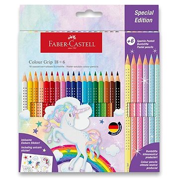 FABER-CASTELL Grip Unikornis, 24 színben