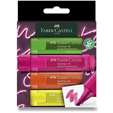 FABER-CASTELL Textliner 46 Neon, 4 színű