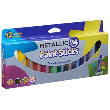 LITTLE BRIAN PAINT STICKS metalické barvy, 12-pack