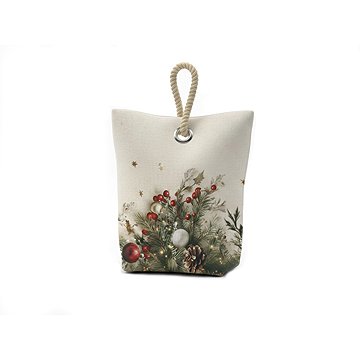 Forbyt Vánoční dveřní zarážka Cesmína CYH6024GC, 22 × 23 cm