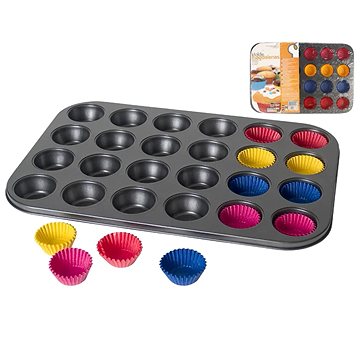 GERIMPORT Muffin forma, 12 db + 96 db papírkosár
