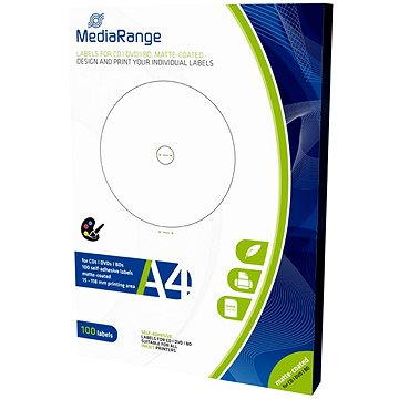 MediaRange CD / DVD / Blu-ray címkék 15 mm - 118 mm-es fehér