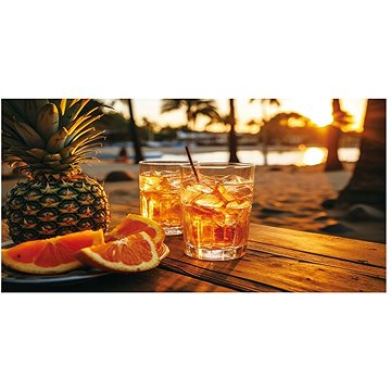 Gordon H94 Gyorsan száradó mikroszálas strandtörülköző, drink, 100 × 180 cm
