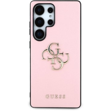 Guess PU Grained 4G Metal Logo Samsung Galaxy S25 Ultra rózsaszín tok