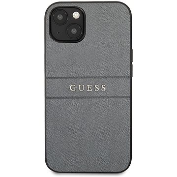Guess PU Leather Saffiano Apple iPhone 13 Grey tok - Telefon tok