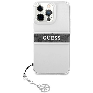 Guess PC/TPU 4G Grey Stripe Apple iPhone 13 Pro Max Transparent tok - Telefon tok