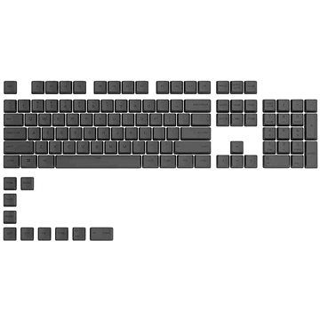 Glorious GPBT Keycaps - 114 PBT, ANSI, US-Layout, Black Ash