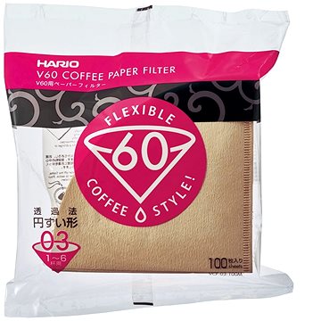 Hario Misarashi V60-03 papír kávéfilter, fehérítetlen, 100 db