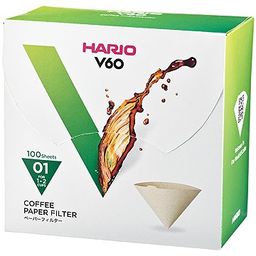Hario Misarashi V60-01 papír kávéfilter, fehérítetlen, 100 db, DOBOZ