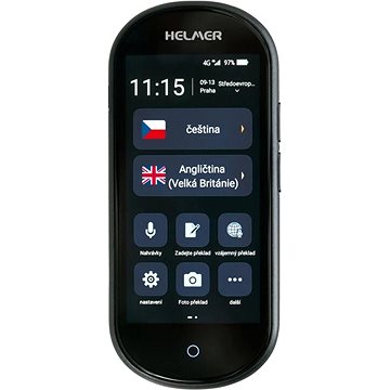 HELMER OTR 212 Intelligens hangos fordító Fekete