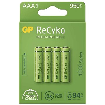 GP ReCyko 1000 AAA (HR03) újratölthető akkumulátor, 4 db - Tölthető elem