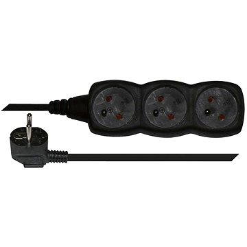 Emos hosszabbító 250V, 3db aljzattal, 3m, fekete