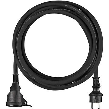 EMOS Neoprén hosszabbító kábel - 1× aljzat, 5 m, 3× 1,5 mm2