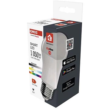 EMOS Okos LED izzó GoSmart A60 E27 11 W (75 W) 1050 lm RGB dimmelhető Zigbee