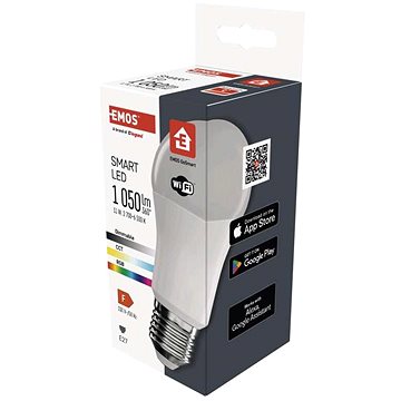 EMOS Okos LED izzó GoSmart A60 E27 11 W (75 W) 1050 lm RGB dimmelhető WiFi