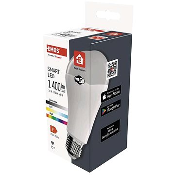 EMOS Okos LED izzó GoSmart A65 E27 14 W (94 W) 1400 lm RGB dimmelhető WiFi