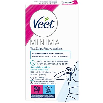 VEET MINIMA Hipoallergén gyantacsíkok Bikini és hónalj 16 darab