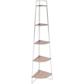 DOCHTMANN Sarokpolc 36 × 36 × 180 cm 5 polc - fehér/világos fa