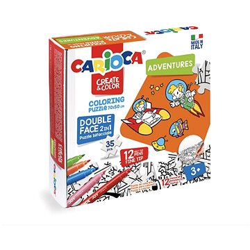 Carioca Világűr színezhető puzzle + 12 színes filctoll
