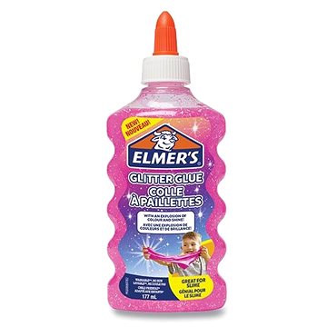 Elmer Glitter Glue 177ml, rózsaszín