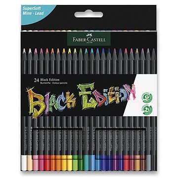 Pastelky Faber-Castell Black Edition, 24 szín