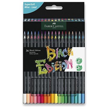 Pastelky Faber-Castell Black Edition, 36 szín