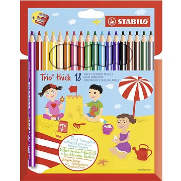 STABILO Trio, vastag 18 db tok hegyezővel