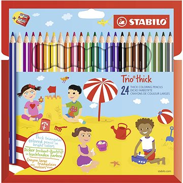 STABILO Trio, vastag 24 db tok hegyezővel
