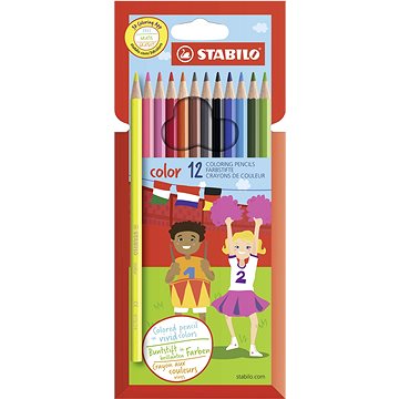 STABILO color 12 db karton tok + neon színek