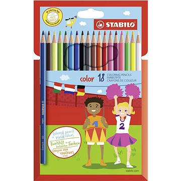STABILO color 18 db karton tok + neon színek