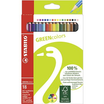 STABILO GREENcolors 18 db tok