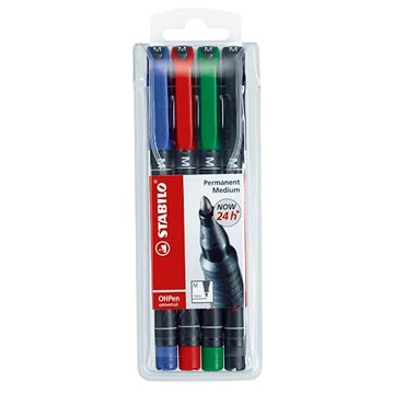 STABILO OHPen universal permanent M, 4 db tok