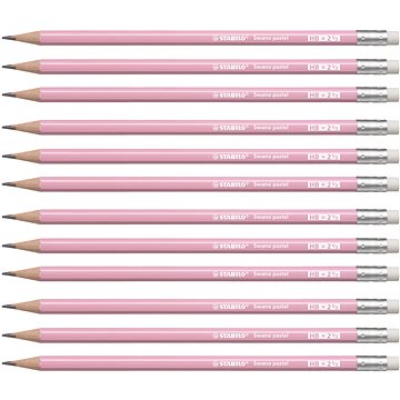 STABILO Swano Pastel HB pasztell, rózsaszín, 12 db