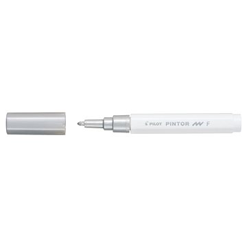 Pilot Pintor Akril dekormarker, Fine, ezüst