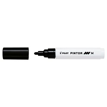 Pilot Pintor Akril dekormarker, Medium, fekete