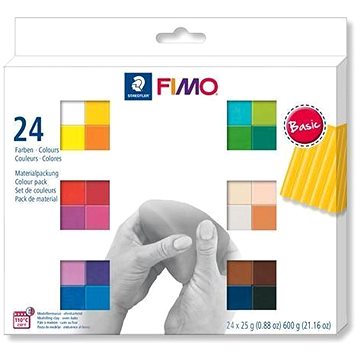 Fimo Soft Colour Pack süthető gyurma készlet - 24 szín, Basic Colours