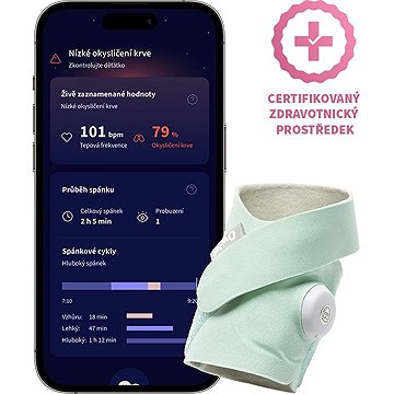Owlet Dream Sock 0-18 hónapos babáknak (zöld)