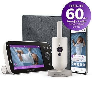 Philips SCD971 AVENT Premium Babafigyelő sírásfordítással, alvás- és légzéskövetéssel