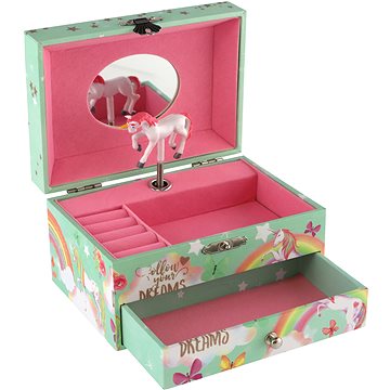 Teddies Play felhúzható zenedoboz - egyszarvús ékszerdoboz