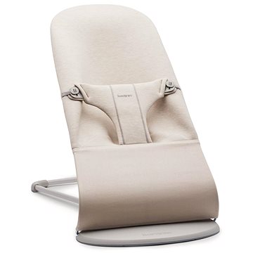 Babybjörn Bliss 3D Jersey Light Beige pihenőszék, világosszürke konstrukció