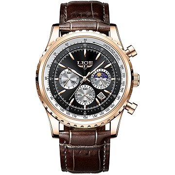 Lige Man 8989-12 - rose gold black