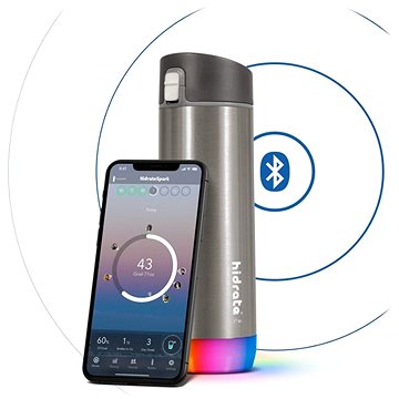 HidrateSpark Steel Okosüveg, 620 ml, stainless