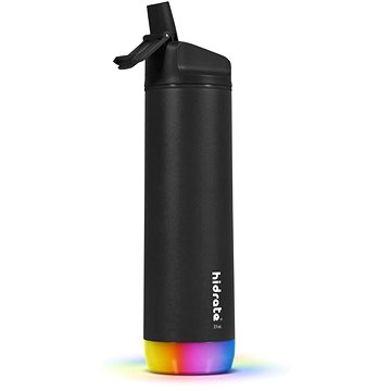 HidrateSpark Steel Okosüveg szívókával, 620 ml, fekete