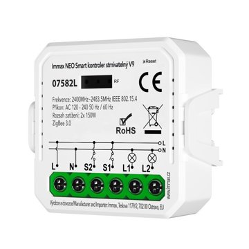 IMMAX NEO Smart V9 dimmelhető, 2 gombos, Zigbee 3.0