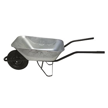 J.A.D. TOOLS 11943 Építőipari talicska, 80 l, felfújható kerék, horganyzott, 100 kg teherbírás