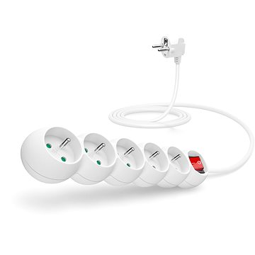 CONNECT IT hosszabbító 230V, 5 aljzat, 2m, fehér