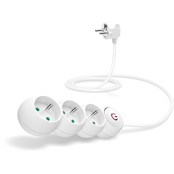 CONNECT IT hosszabbító 230 V, 3 aljzat, 1,5 m, kapcsolóval, fehér